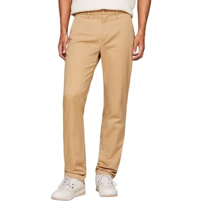 Image of Tommy Hilfiger Men Chino Denton 1985 Pima Cotton Woven Pants, Yellow, 28W / 29L