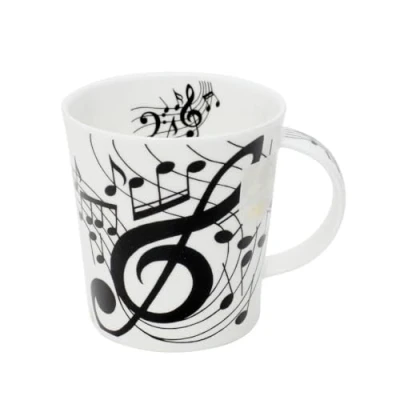 Image of Dunoon Lomond Fine Bone China Mug Design Ebony