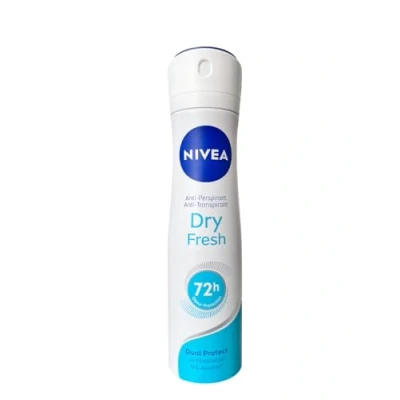Image of NIVEA Dry Fresh Spray Deodorant 6 x 150 ml, with Dual Active Formula, Anti Perspirant for 72 Hours of Intense Freshness on the Skin