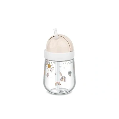 Image of Mepal Straw Cup Mio, Toddler from 9 Months, Leak Proof Drinking Bottle for Toddlers, Dishwasher Safe &amp; BPA Free, 300 ml, Sunshine Rainbow