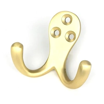 Image of From the Anvil Celtic Double Robe Hook Satin Brass