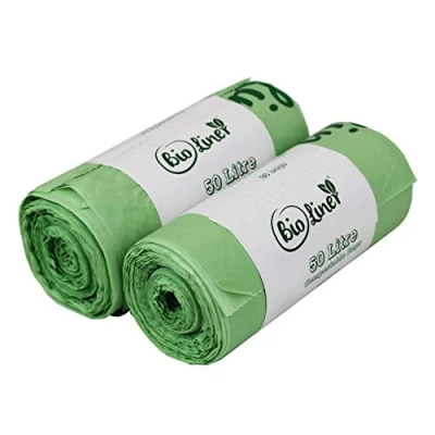 Image of 50 Litre Bioliner Compostable Swing Bin/Caddy Liners 2 Rolls bags
