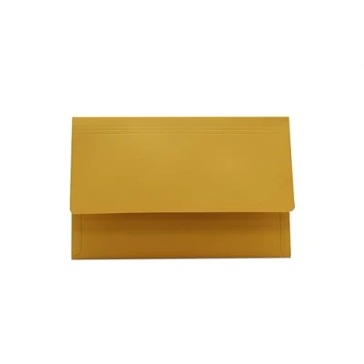 Image of Legal Filing Ref 713693 3/4 Flap Pocket Wallet, Box of 50, Made from 315gsm Strong Recycled Manilla, Will Hold A4 &amp; Foolscap Documents, 36.5 x 24 cm in Size, Yellow