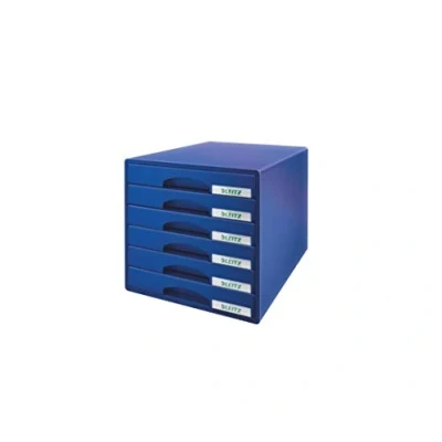 Image of Leitz 6 A4 Drawer Cabinet, Organiser, Plus Range, Blue,52120035