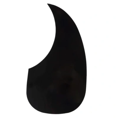 Image of Musiclily Oversize Teardrop Acoustic Guitar Self adhesive Pickguard for Martin D28 Style guitar, Black