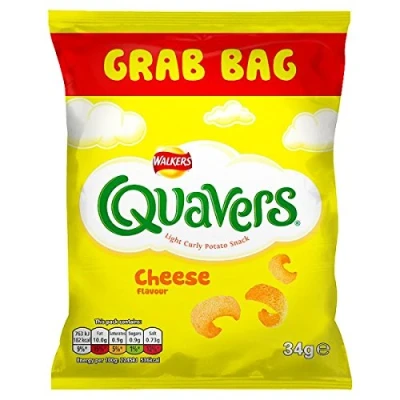 Image of Walkers Quavers Cheese Snacks 34g (Pack of 30 x 34g)