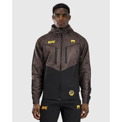 Image of Venum UFC Fight WEEK 4.0 MENS Hoodies Training jacket, Men&#039;s, Size: Large, Dark brown