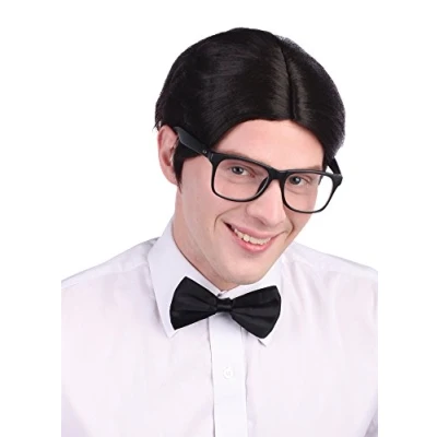 Image of Bristol Novelty BW751 Nerd Wig For Men Black, One Size