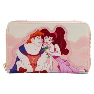 Image of Loungefly Disney Hercules 25th Anniversary Meg &amp; Herc Zip Around Wallet One Size, Hercules,