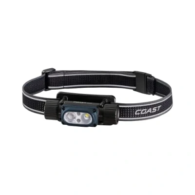 Image of Coast WPH30R 1000 Lumen Waterproof Ultra Bright IP68 USB Rechargeable Dual Power Headlamp, 5 Modes with Spot and Flood Beams, Blue/Black