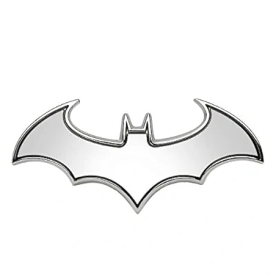 Image of SKS Distribution® 3D Chrome Stainless Steel Bat Batman Car Emblem Decal Badge.