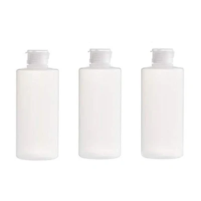 Image of 3PCS 200ML Plastic Tube Bottle Clear Empty Travel Flip Cap Squeezable and Refillable Container for Shampoo Body Wash Toner Lotion Liquid Facial Cleanser Toiletries