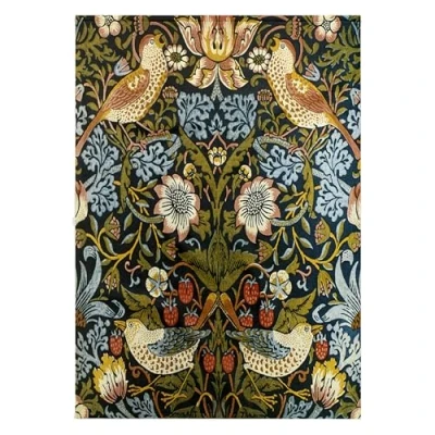Image of 3dRose Russ Billington Patterns William Morris Strawberry Thief Pattern Towels (twl 219390 2) White 15&quot; x 22&quot;