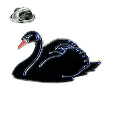 Image of Black Swan Bird Metal and Enamel Lapel Pin Badge XJKB15 36