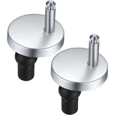 Image of 2 Pièces Abattant wc de Toilettes à Charnière Fixations, Charnières Dégagement Rapide, Charniere avec Vis Caoutchouc Rechange