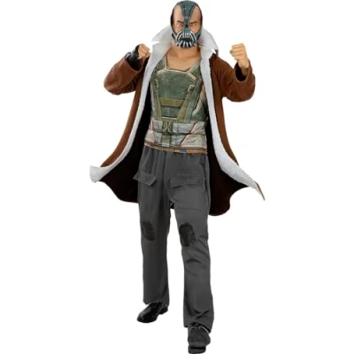 Image of Funidelia Bane Coat Batman for Man Superheroes, DC Comics, Villains, The Dark Knight Costumes Adults, Accessory Fancy Dress &amp; Props Halloween, Carnival Parties Size M L Brown