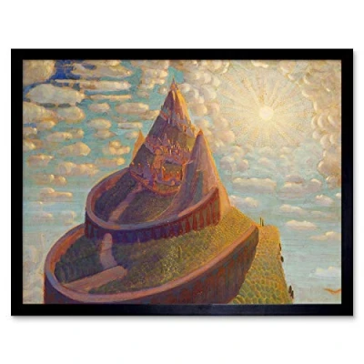 Image of Wee Blue Coo Ciurlionis Fairy Tale Castle Art Print Framed Poster Wall Decor 12X16 Inch