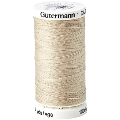 Image of Gutermann Sew All Polyester Thread, Beige Bone (0722), 250 m, 5.5 x 2.7 cm