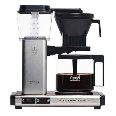 Image of Moccamaster KBG Select, Filter Coffee, Coffee Makers, Brushed, UK Plug, 1.25 Liters