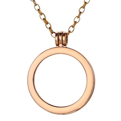 Image of Morella Women Necklace 70 cm 27.5&quot; Golden Stainless Steel with a Coin Carrier for Coins 33 mm 1,3&quot; in Velvet Jewelry Bag