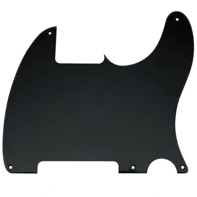 Image of Musiclily 5 Hole Tele Pickguard Blank for Fender USA/Mexican Telecaster Esquire Guitar, 1Ply Black