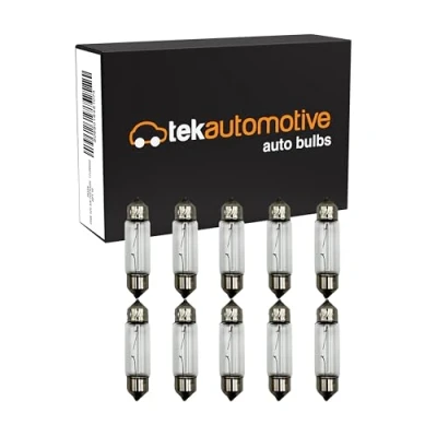 Image of Tek Automotive 239 C5W Bulb Festoon Number Plate Interior Light 12V 5W S8.5D 11x38mm Car Bulbs Box of 10