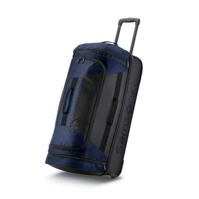 Image of Samsonite Andante 2 Wheeled Rolling Duffel Bag, Navy/Black, 22 Inch, Bag