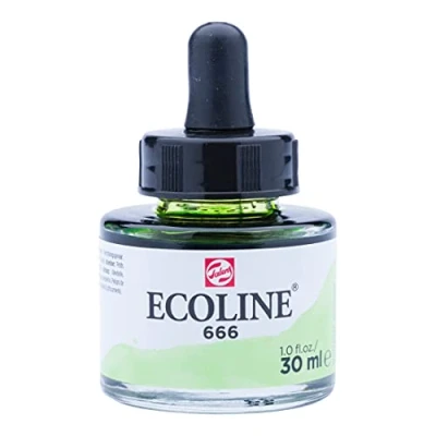 Image of Ecoline Liquid Watercolour Bottle 30 ml Pastel green 666 (11256661)