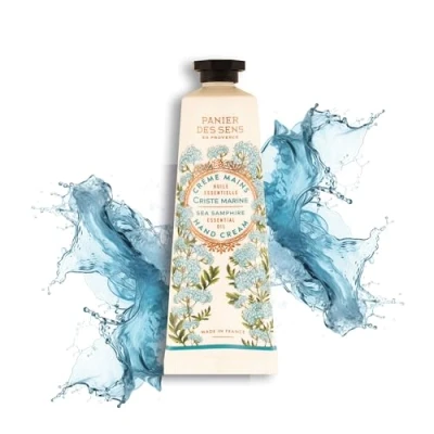 Image of Panier des Sens Sea Samphire Mini Hand Cream for very Dry Hands and Skin Vegan Women Men Shea Butter &amp; Olive Oil Made in France 96% Natural Ingredients 30ml