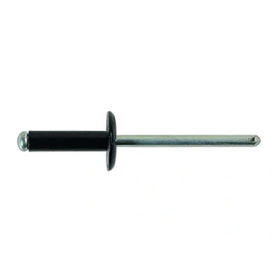 Image of Connect 32889 Large Flange Black Rivets 3.2mm x 10mm 100pc