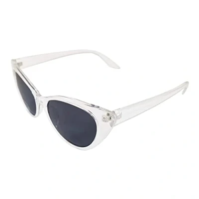 Image of Komonee Cat Eye Sunglasses Clear Frame Black Lens Tint Glasses Designer Ladies Womens UV400 Protection Classic Shades