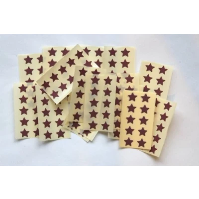 Image of 175 Star Maroon Stickers Sticky Coloured Self Adhesive Labels for Colour Coding
