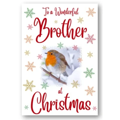Image of Second Ave Brother Christmas Robin Xmas Holiday Festive Greetings Card