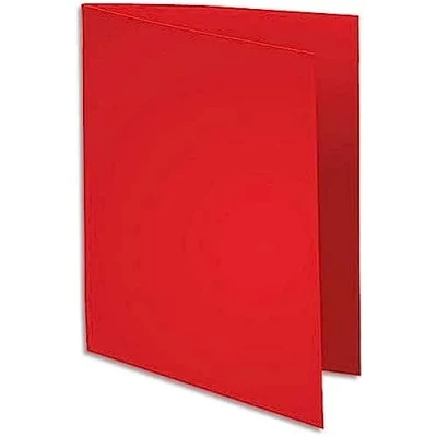 Image of Exacompta Ref 340012E Super Pastel Square Cut Folders 24 x 32cm in Size, Suitable for Storing &amp; Holding A4 Documents, 160gsm Card Red (Pack of 100)