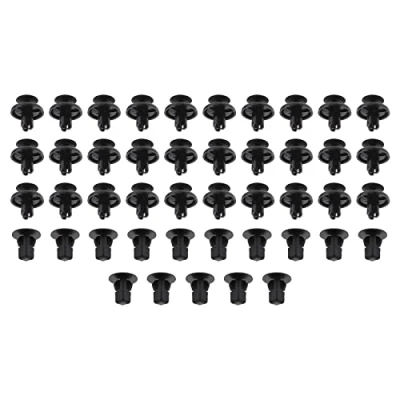 Image of the Lord of Tools 45PCS Front Wheel Arch Inner Wing Splashguard Clips Car Trim Clip Retainers 6822N2 6822QP Plastic Compatible with Aygo(05 11) C1(05 19) 107(05 14) Black