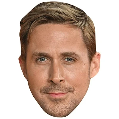 Image of Ryan Gosling (Stubble) Celebrity Mask, Flat Card Face, Fancy Dress Mask