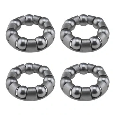 Image of YINETTECH 4pcs Bike Ball Bearing Retainer 7 Balls Bicycle Repair Accessories Cage for Front Wheel Bracket, 1/4&#039;&#039; X