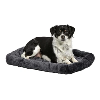 Image of New World Bolster Dog Bed 60.96 cm (24 Inch) Long or Cat w/ Comfortable Bolster; Ideal for &quot;Small&quot; Breeds; B40224 GY
