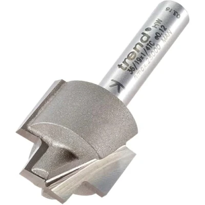 Image of Trend Professional 19mm Rebater Strip Recesser Router Cutter Bit, 1/4 Inch Shank, 9.5mm Cut Diameter, Length, 13mm Lower Rebate, 36/19X1/4TC