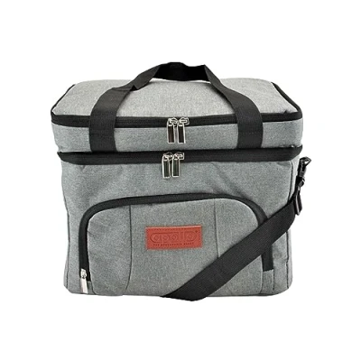 Image of apollo THE HOUSEWARES BRAND Cooler Bag 24L, Insulated Picnic Large Soft for Outdoor, Camping, BBQ, Travel, Keeps Drink Cool 12 Hours, Grey