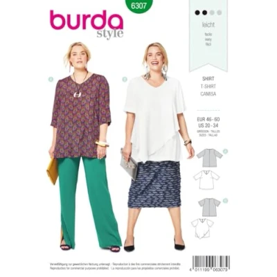 Image of Burda Sewing Pattern 6307 Women&#039;s Jacket Size 46 60 DIY Ideal for Beginners [L2]