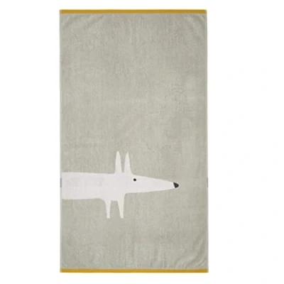 Image of Scion Mr Fox Pebble100% Cotton Velour Towels (Bath Sheet: 90cm x 150cm)