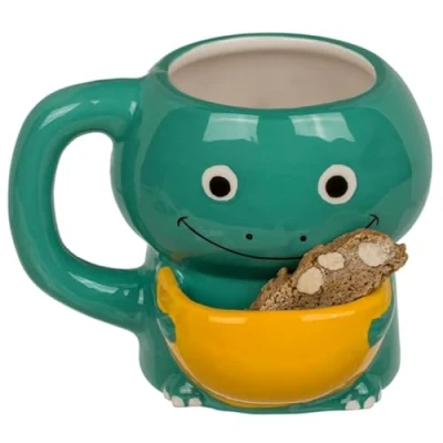 Image of Inevitable Party Dinosaur Dolomite Mug, Cookie Storage Cup,