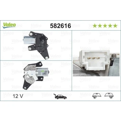Image of 8200311486 Wiper Motor VALEO ORIGINAL PART 582616 12V Rear RENAULT: Clio 3, 2, III Grandtour