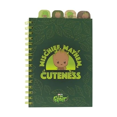 Image of Grupo Erik Marvel Groort A5 Project Notebook With 4 Dividers Dividers, Planner, Notepad Groot Gifts, Stationery