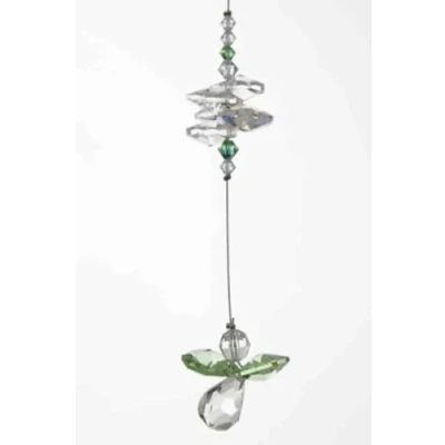 Image of Cascade Crystal Guardian Angel Birthstone Suncatcher AUGUST PERIDOT Embellished with Swarovski Crystals