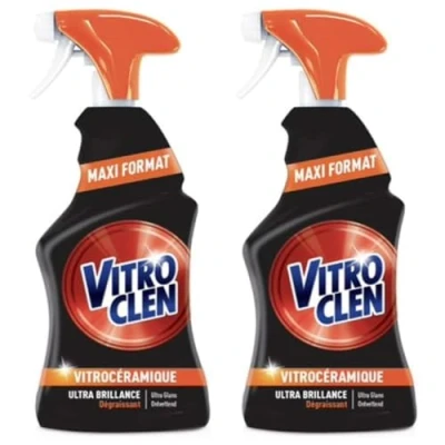 Image of Vitroclen Set of 2 Glass Ceramic Spray Guns Degreases and Shines 450 ml