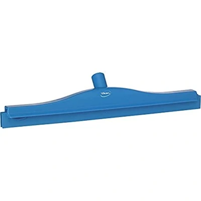 Image of Vikan Squeegee,Ultra Hygiene,Dbl Blade,20&quot;,PP/RB,BL, 7713, Blue