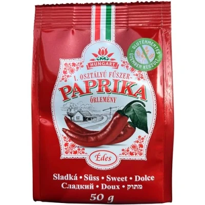 Image of Hungarian Sweet Paprika (50g) in Strong Paper Bag, Imported from Kalocsa, Hungary