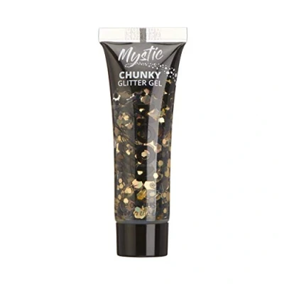 Image of Mystic Chunky Face &amp; Body Glitter Gel by Moon Luxe Cosmetic Festival Paint for Face, Body, Hair, Nails 12ml